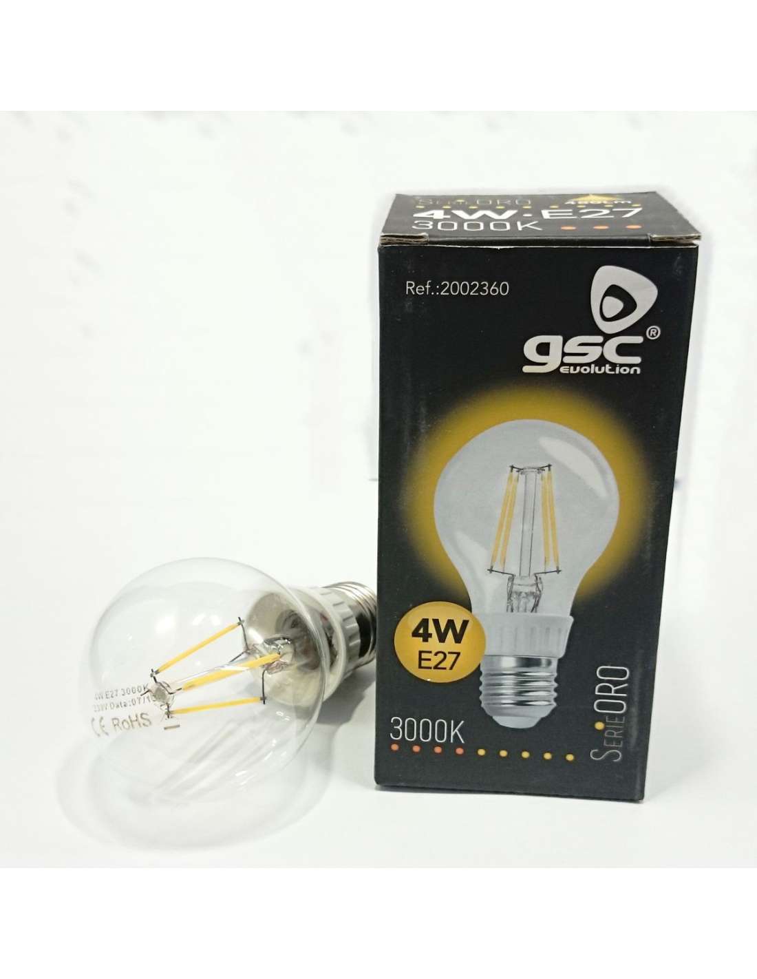Bombilla LED E27 en forma de tubo 4w T30 360º luz cálida