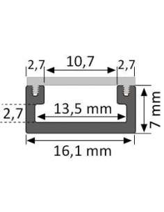 ▷ Difusor led ➡︎ Para perfiles aluminio ☀︎ de tiras LED