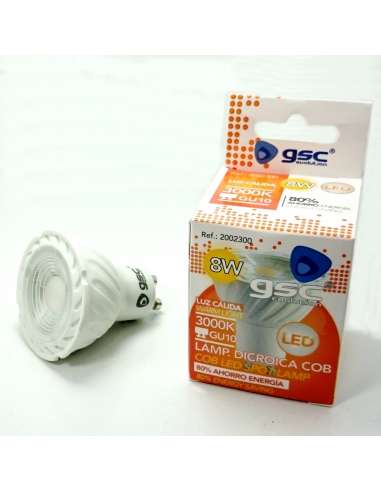 Bombilla Led GU10  8W COB 38º